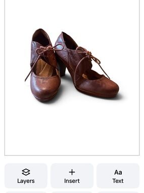 Women’s Brown Lace-Up Heels.  Clarks brand